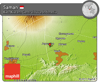 Physical 3D Map of Saman