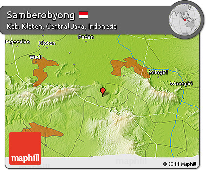 Physical 3D Map of Samberobyong