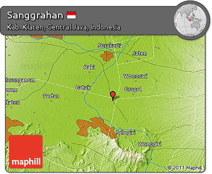 Physical 3D Map of Sanggrahan