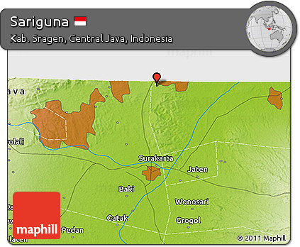 Physical 3D Map of Sariguna