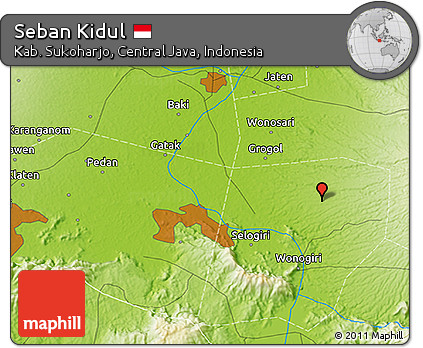 Physical 3D Map of Seban Kidul