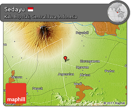 Physical 3D Map of Sedayu