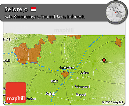 Physical 3D Map of Selorejo
