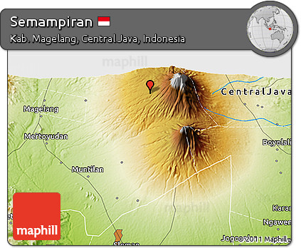 Physical 3D Map of Semampiran