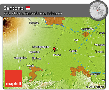 Physical 3D Map of Sentono