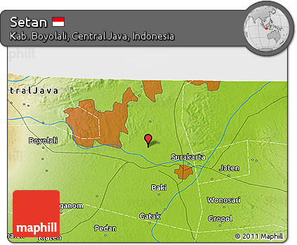Physical 3D Map of Setan