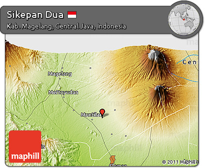 Physical 3D Map of Sikepan Dua