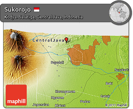 Physical 3D Map of Sukorojo