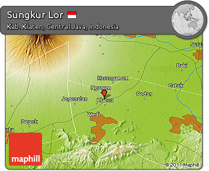 Physical 3D Map of Sungkur Lor