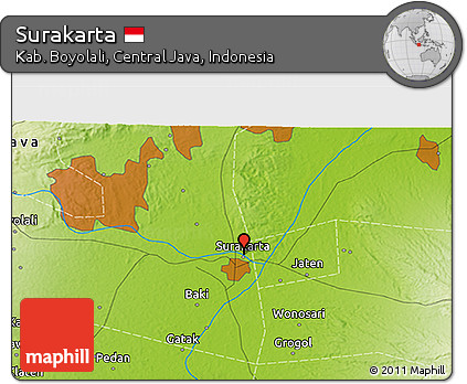 Physical 3D Map of Surakarta