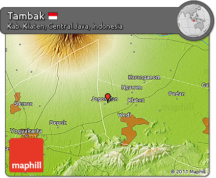 Physical 3D Map of Tambak