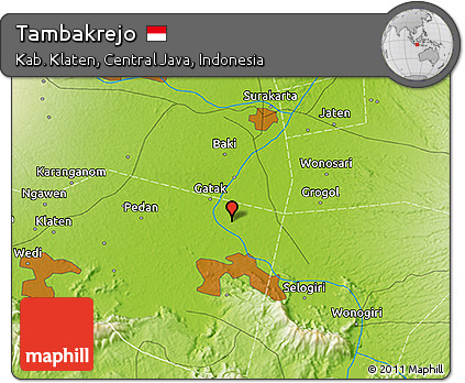 Physical 3D Map of Tambakrejo