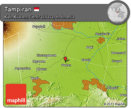 Physical 3D Map of Tampiran