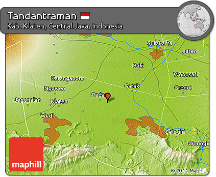 Physical 3D Map of Tandantraman