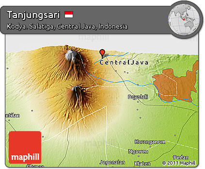 Physical 3D Map of Tanjungsari