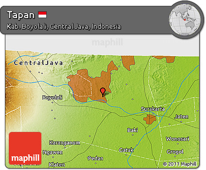 Physical 3D Map of Tapan