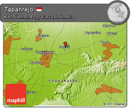 Physical 3D Map of Tapanrejo