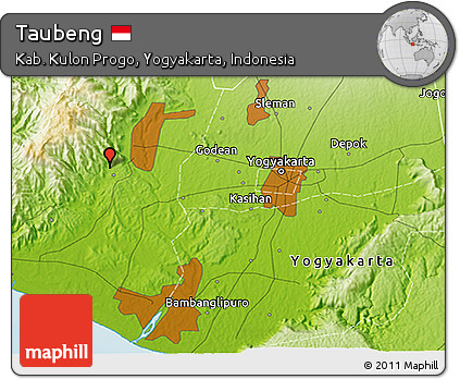 Physical 3D Map of Taubeng