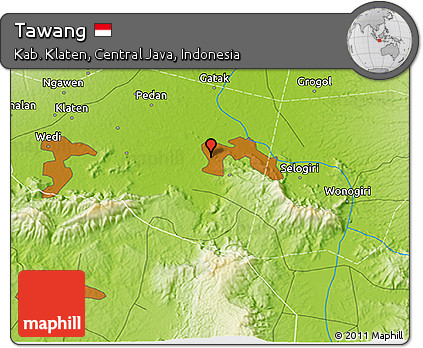 Physical 3D Map of Tawang