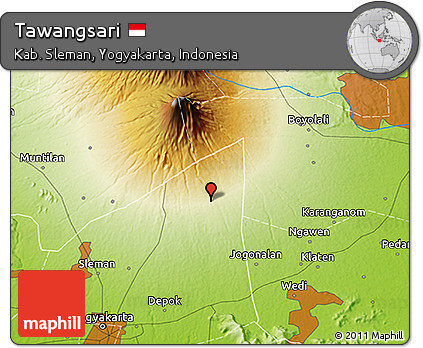 Physical 3D Map of Tawangsari