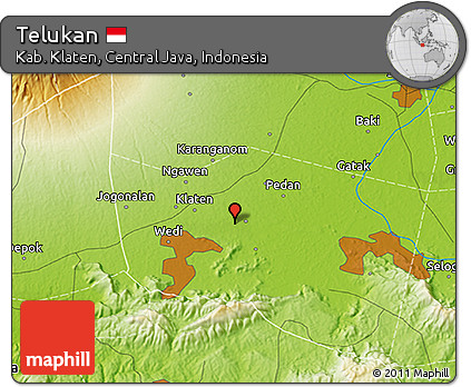 Physical 3D Map of Telukan