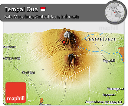 Physical 3D Map of Tempai Dua