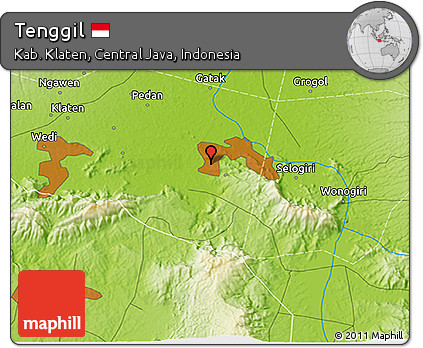 Physical 3D Map of Tenggil