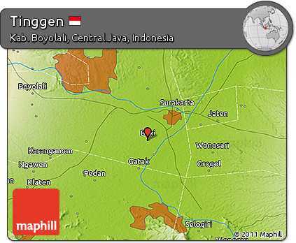 Physical 3D Map of Tinggen