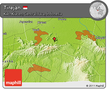 Physical 3D Map of Tirejan