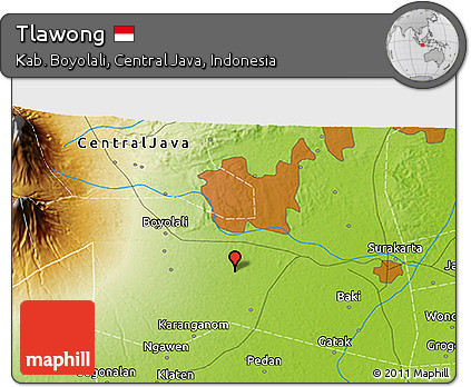 Physical 3D Map of Tlawong