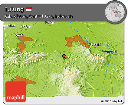 Physical 3D Map of Tulung
