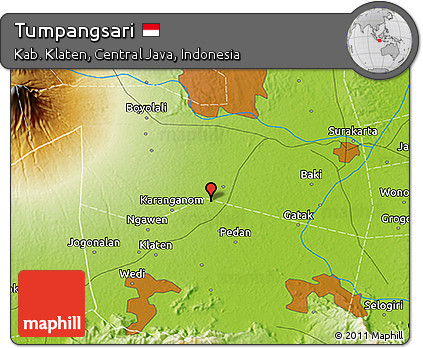 Physical 3D Map of Tumpangsari