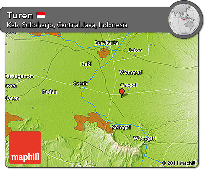 Physical 3D Map of Turen