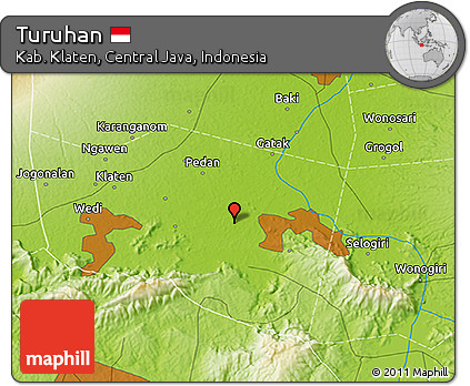 Physical 3D Map of Turuhan