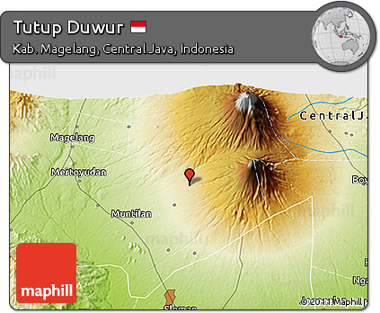 Physical 3D Map of Tutup Duwur