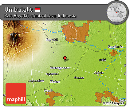 Physical 3D Map of Umbulalit