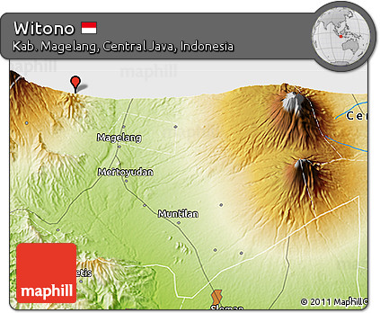 Physical 3D Map of Witono