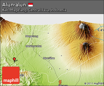 Physical 3D Map of Alun-alun