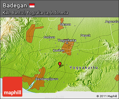 Physical 3D Map of Badegan