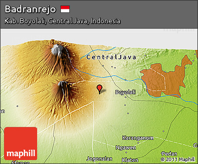 Physical 3D Map of Badranrejo
