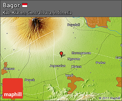 Physical 3D Map of Bagor