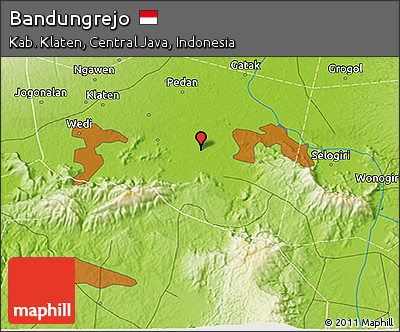 Physical 3D Map of Bandungrejo