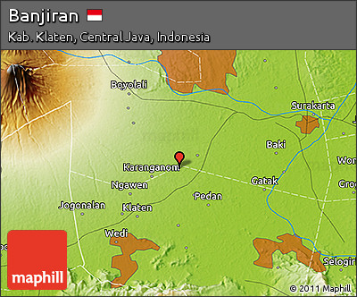 Physical 3D Map of Banjiran