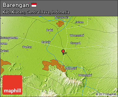 Physical 3D Map of Barengan