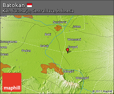 Physical 3D Map of Batokan
