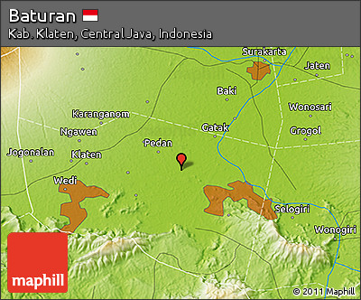 Physical 3D Map of Baturan