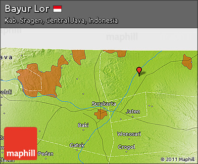 Physical 3D Map of Bayur Lor
