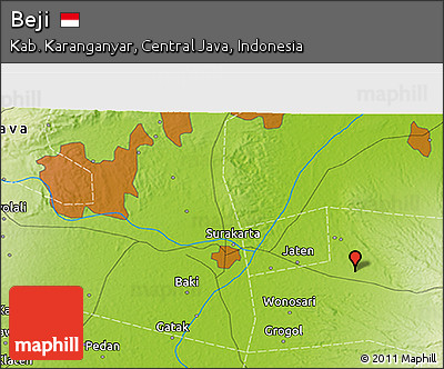 Physical 3D Map of Beji