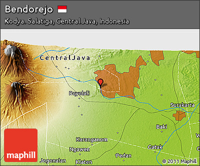 Physical 3D Map of Bendorejo