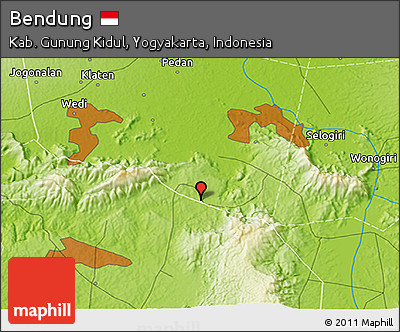 Physical 3D Map of Bendung